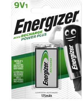 Energizer 9V Rechargeable Battery 175 mAh 